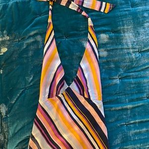 Anthropologie Poleci Silk Halter Dress